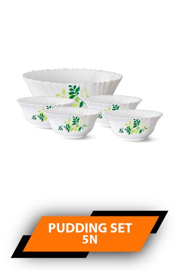 Larah Pudding Set Silk 5n Green Leaves